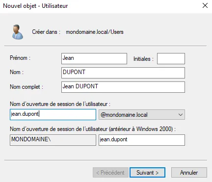 Installation Windows Server 2019