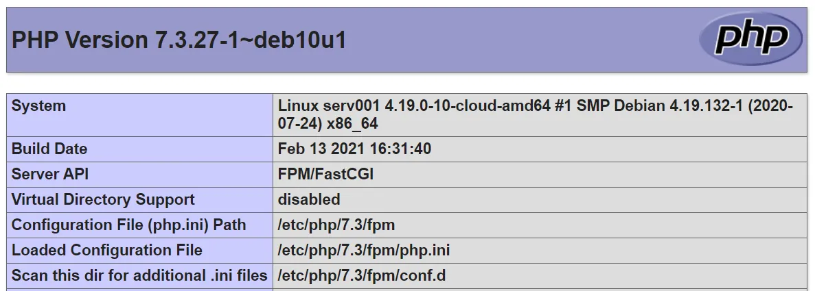 Fast CGI php