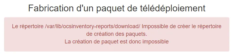 Ecran de configuration