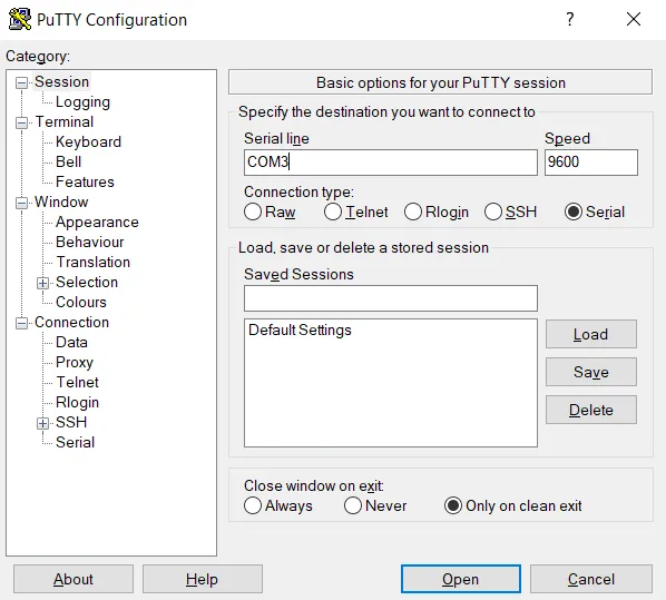 Putty Serial