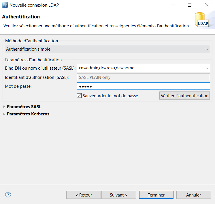 Connexion à une annuaire LDAP