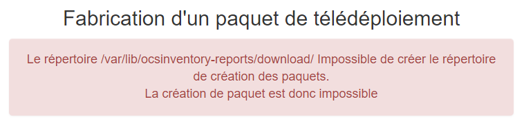 Ecran de configuration
