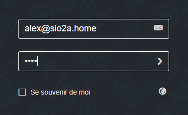 Rainloop page d'accueil