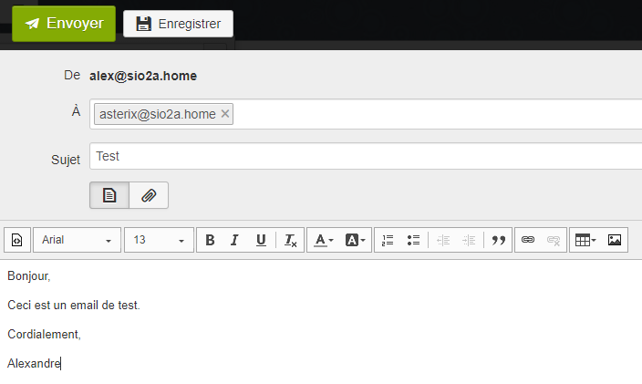 Rainloop page d'accueil