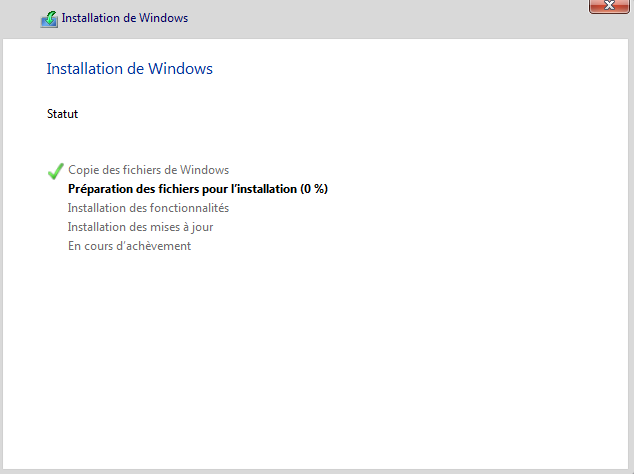 Installation Windows Server 2019